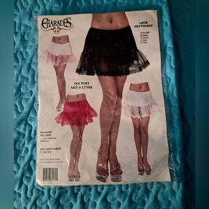 Charades Lace Petticoat in White